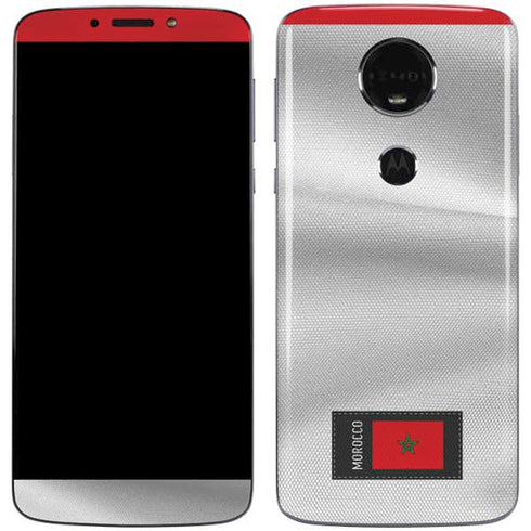 Morocco Soccer Flag Moto E5 Plus Skin